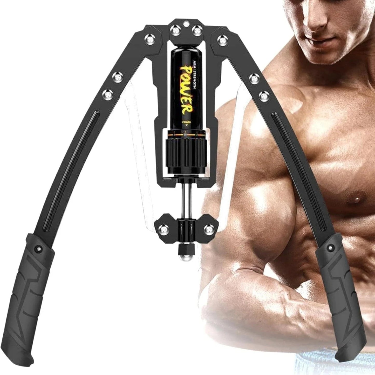 Heavy Duty Hydraulic Chest Arm Resistance Exerciser Workout Tool
