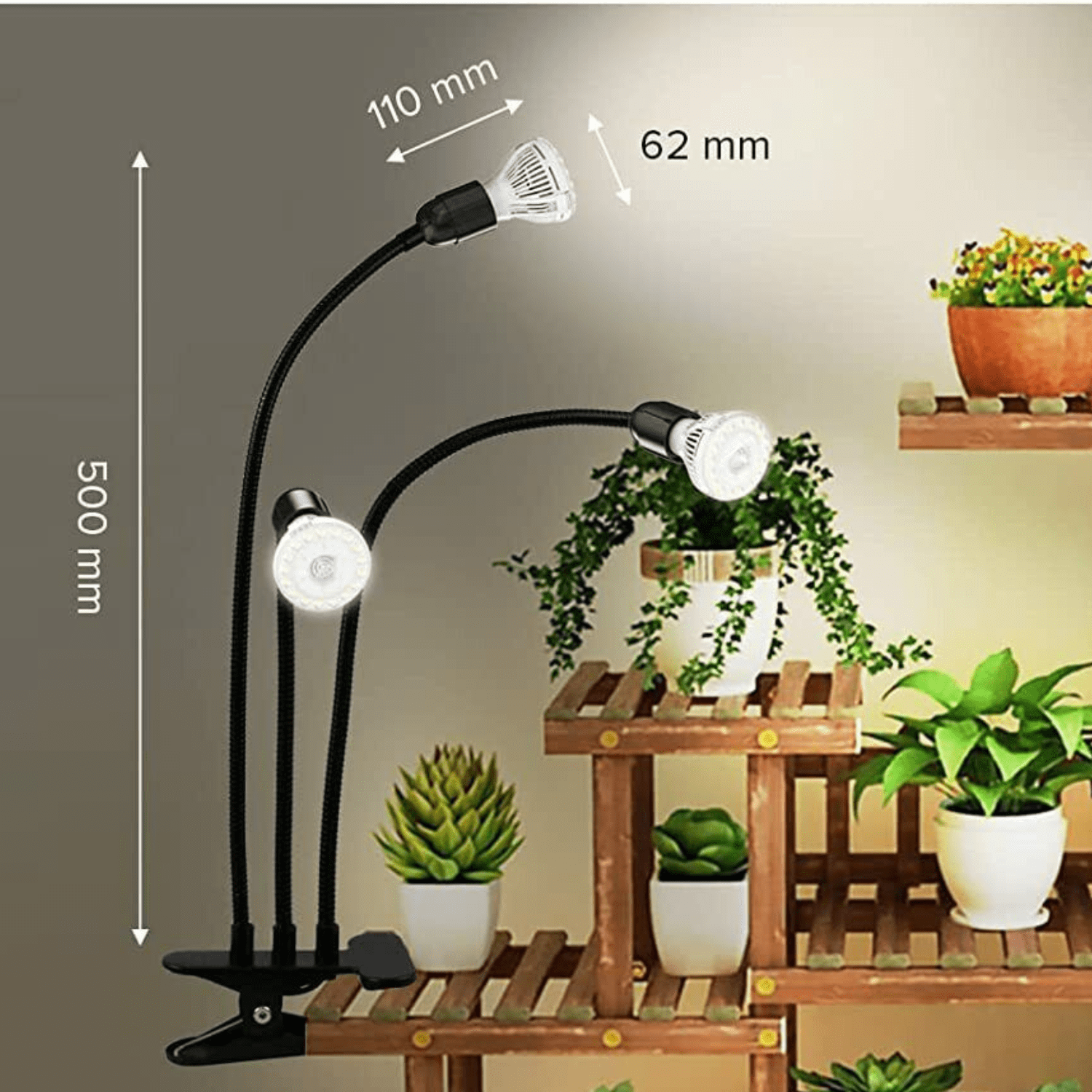 Full Spectrum Gooseneck LED Indoor Greenhouse Plant Grow Lamp Lights - Merchandise Plug