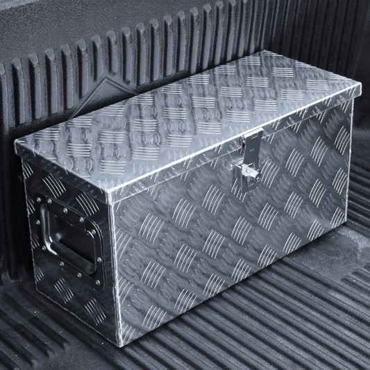 Heavy Duty Full Size Aluminum Truck Bed Tool Storage Chest Box 30" - Merchandise Plug