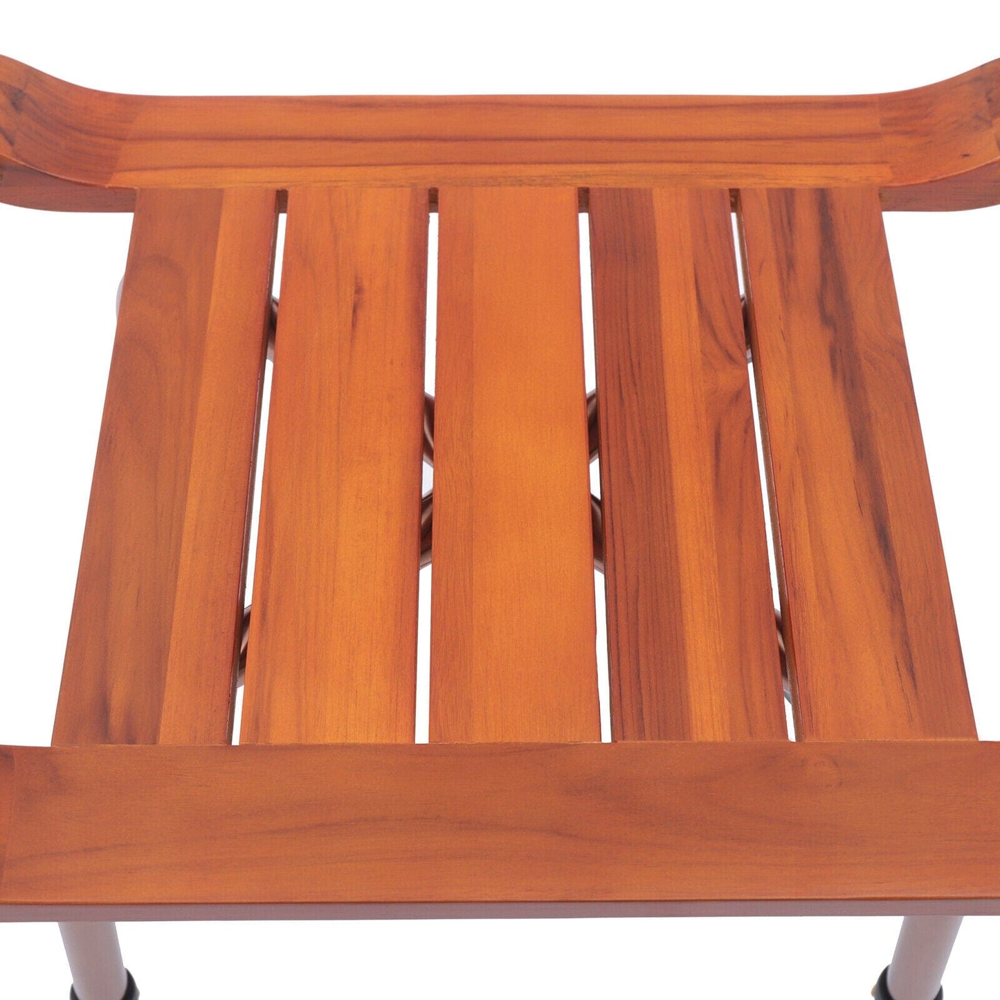 Ergonomic Adjustable Wooden Teak Corner Shower Bath Chair Seat