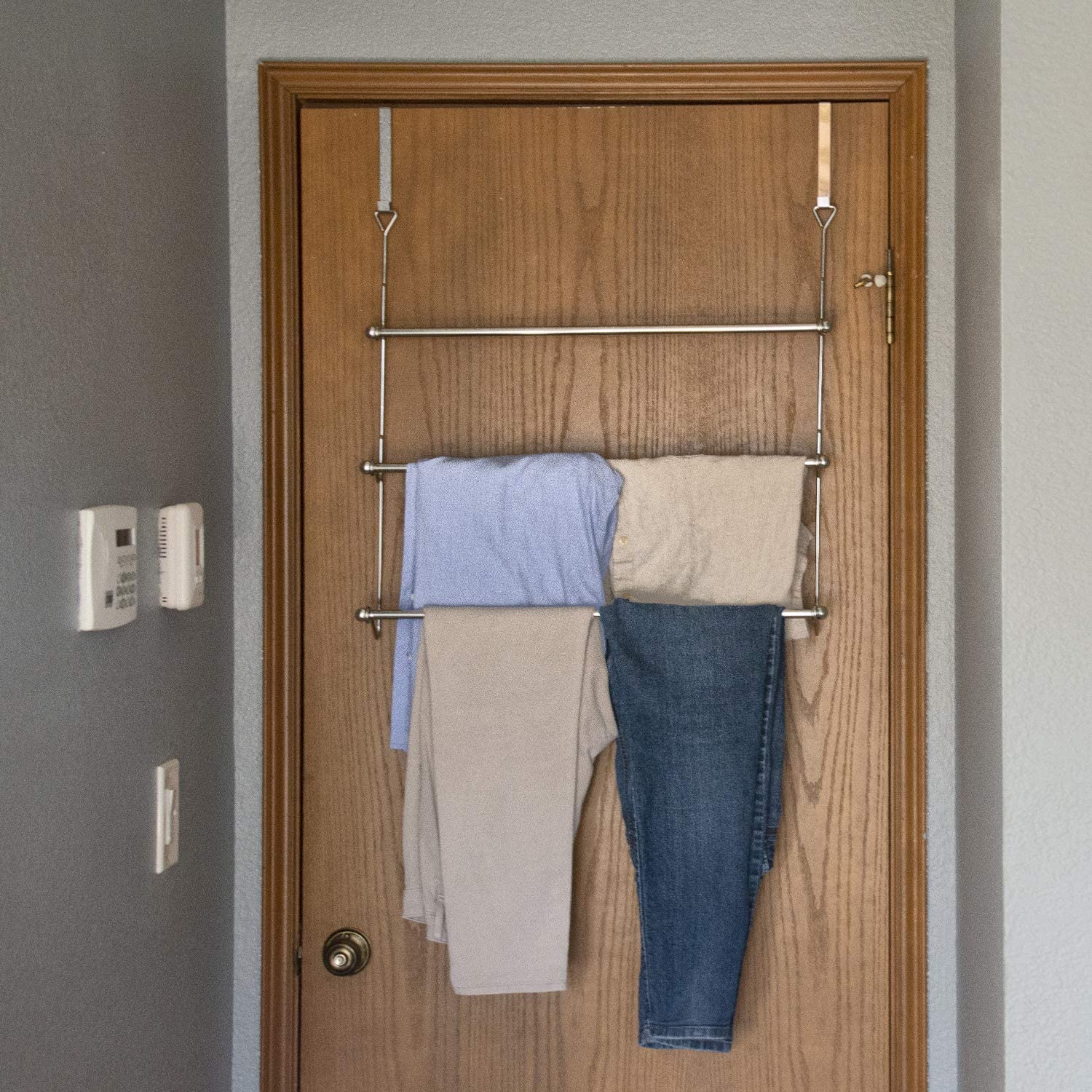 Over The Door Bathroom Towel Bar Rack Holder - Merchandise Plug