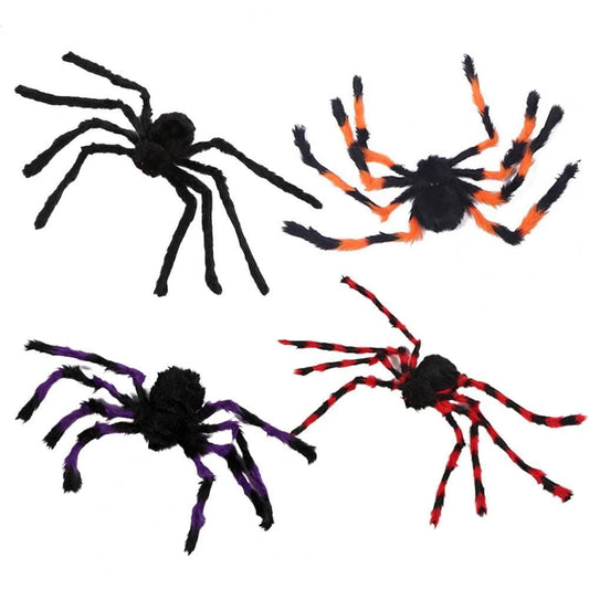 Big Spooky Giant Halloween House Spider Decoration 4 PCS - Merchandise Plug