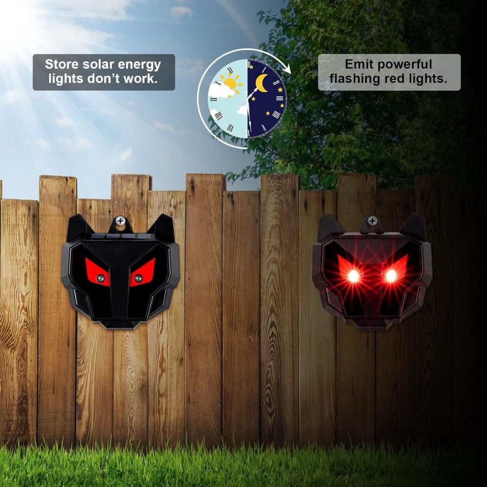 Solar Powered Outdoor Nocturnal Animal Repeller 2PCS