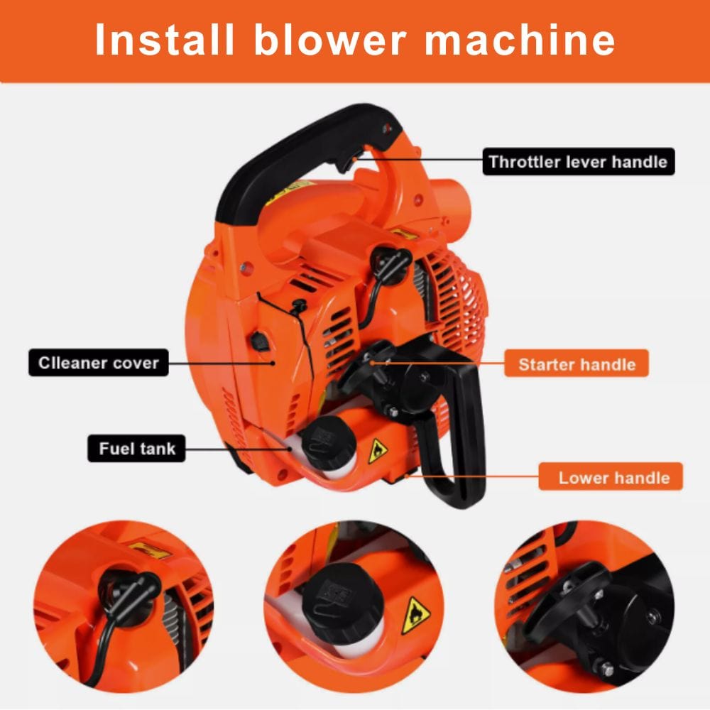 3-In-1 Gas Powered Leaf Vacuum Mulcher Blower