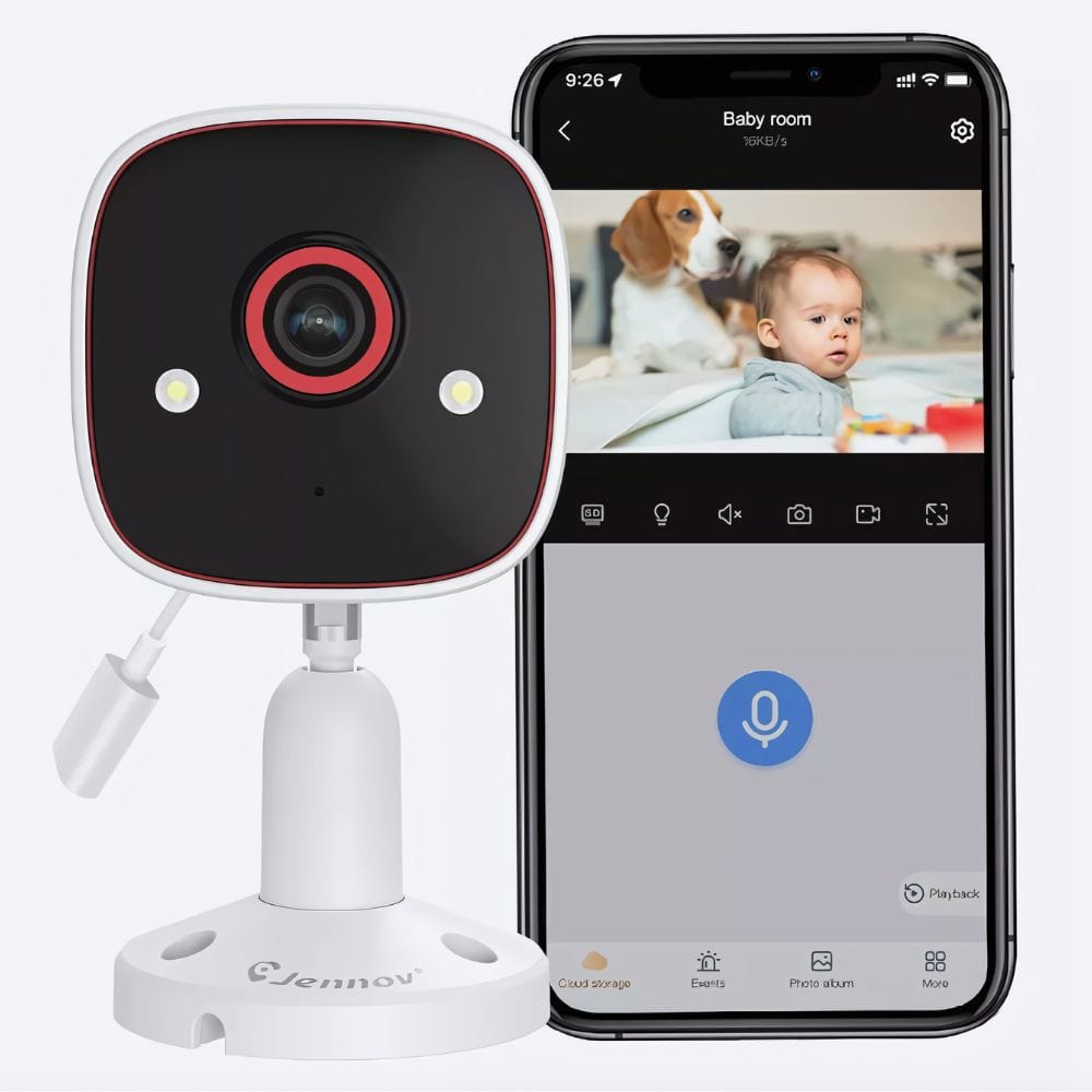 Home Security Surveillance Camera with Two Way Microphone