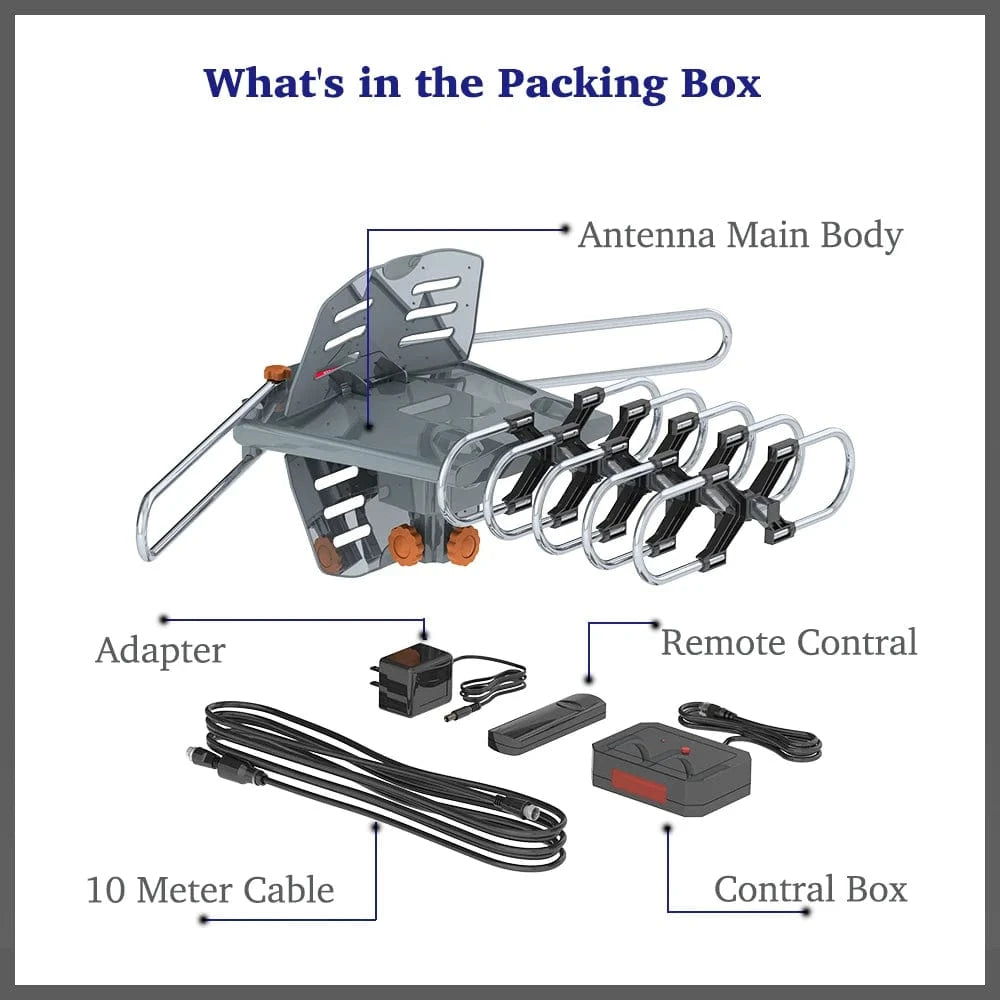 990 Mile Long Distance Amplified Outdoor Digital TV Antenna