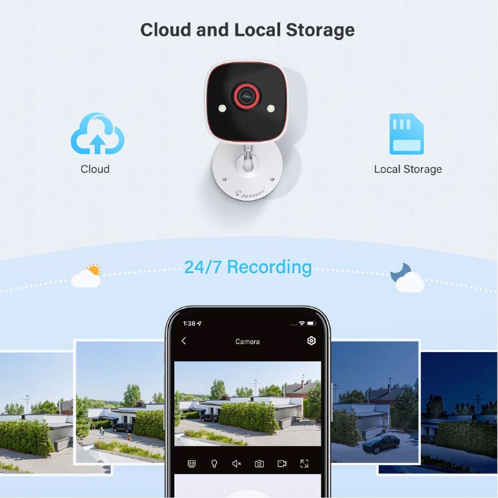 Home Security Surveillance Camera with Two Way Microphone