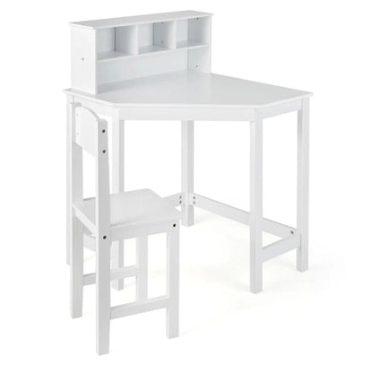 Kids Corner Wooden Activity Study Desk And Chair Set - Merchandise Plug