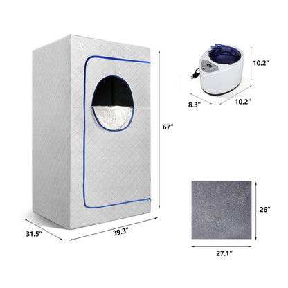 Personal Portable Indoor / Outdoor Home Steam Sauna Kit - Merchandise Plug