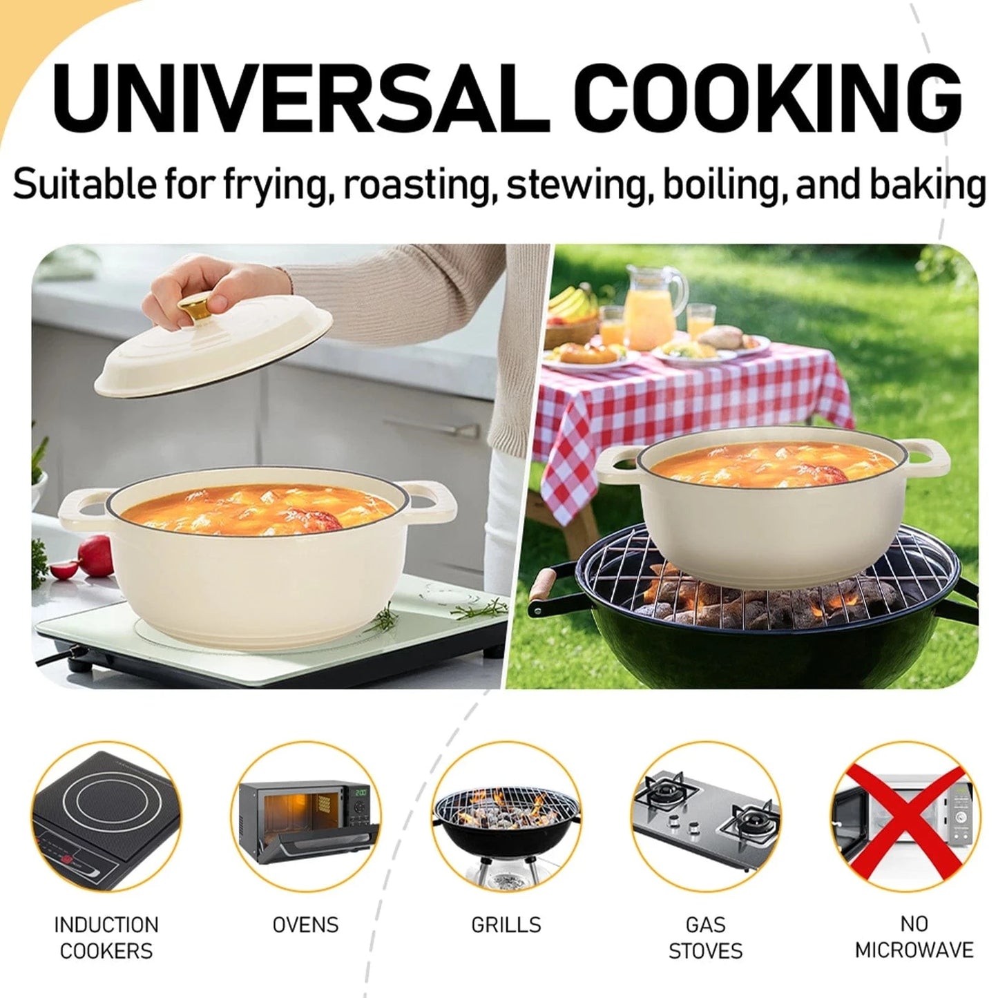 Enameled Cast Iron Dutch Oven Pot - Merchandise Plug