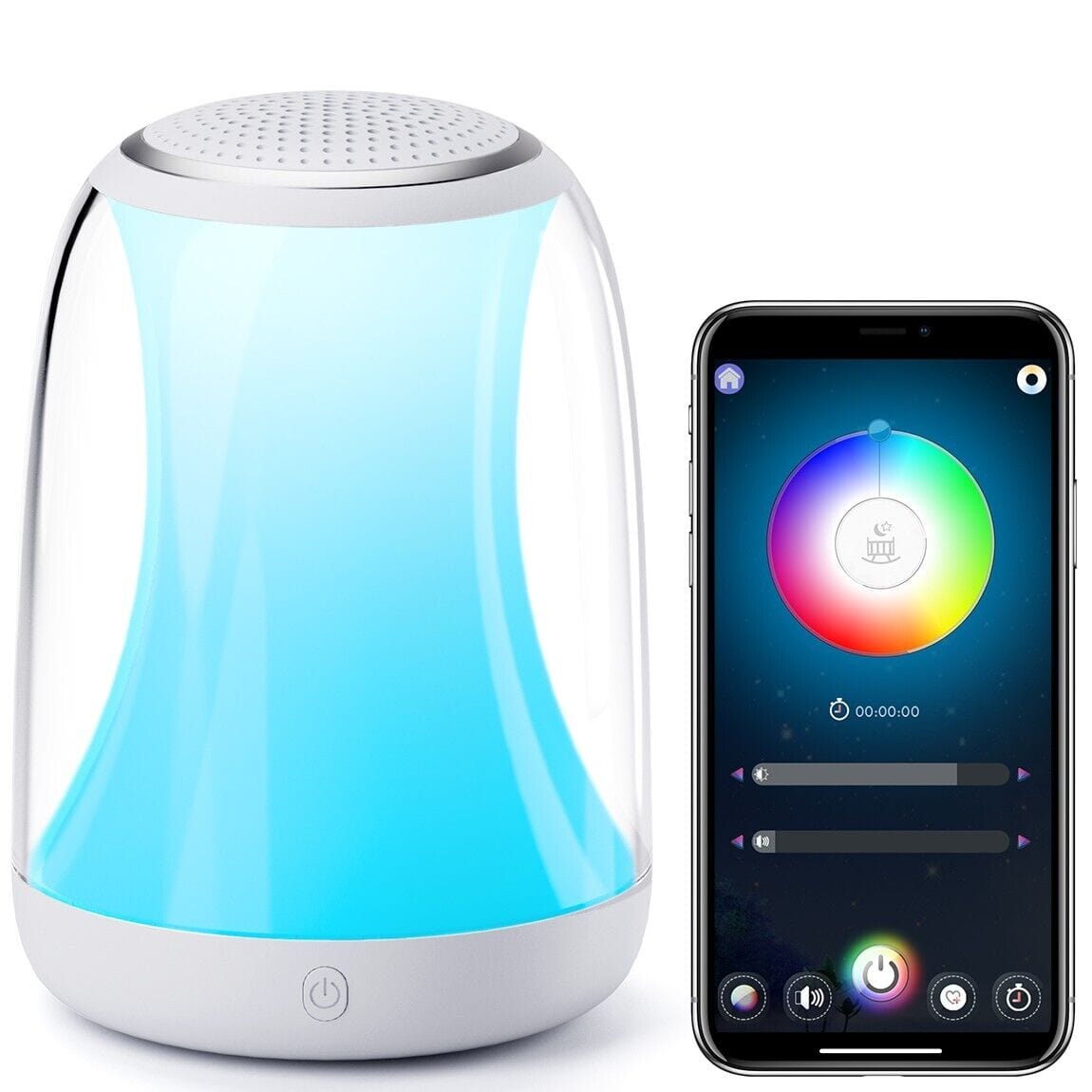 Portable Light Up White Noise Better Sleep Sound Generator Machine - Merchandise Plug