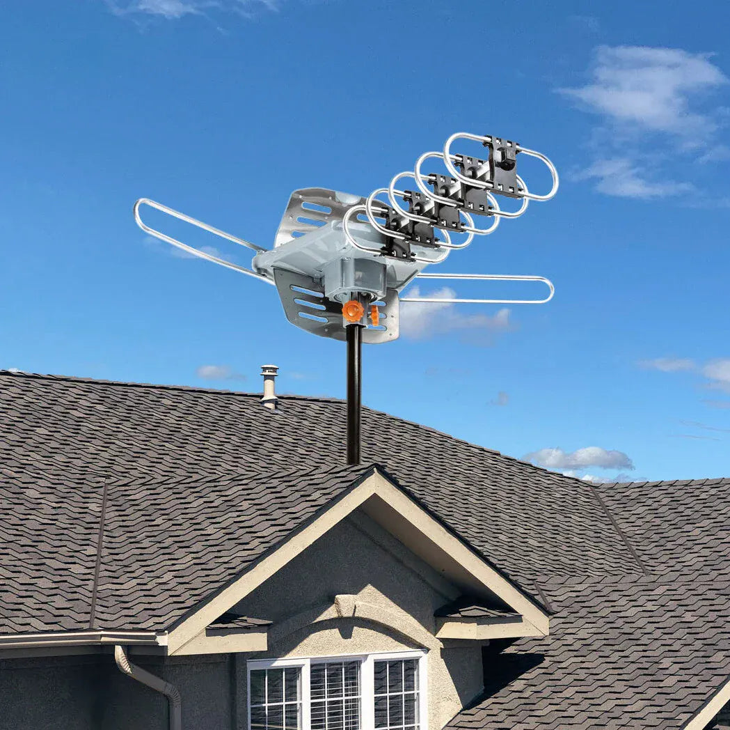 150 Mile Long Distance Amplified Outdoor Digital TV Antenna - Merchandise Plug