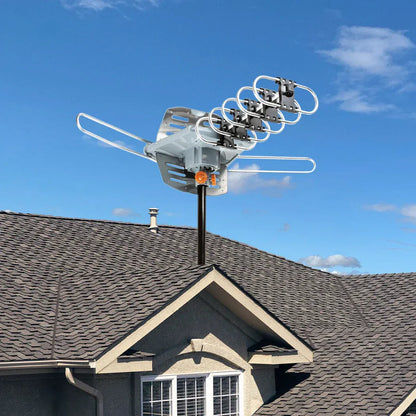 150 Mile Long Distance Amplified Outdoor Digital TV Antenna - Merchandise Plug