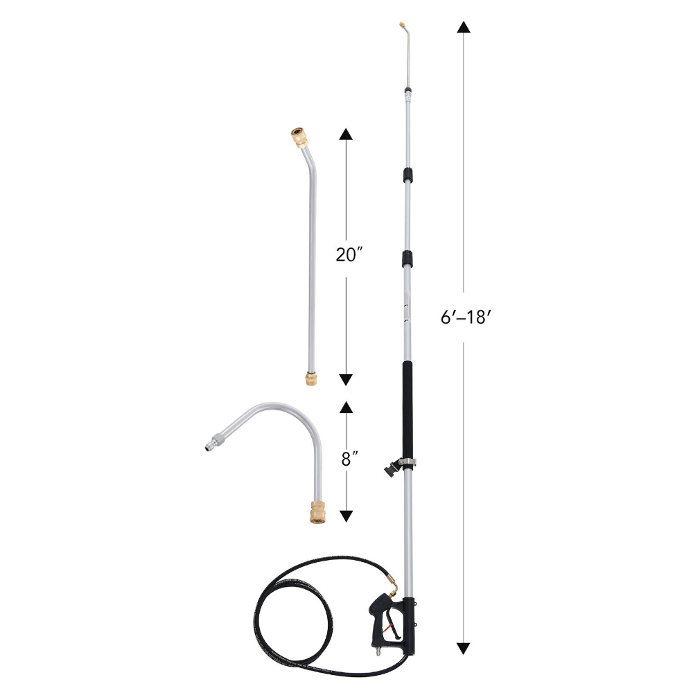 Premium Telescoping Pressure Power Washer Extension Wand - Merchandise Plug