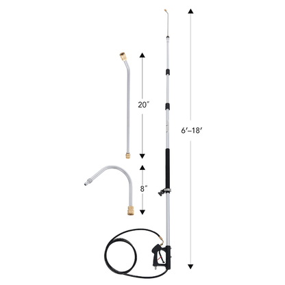 Premium Telescoping Pressure Power Washer Extension Wand - Merchandise Plug