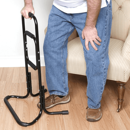 Heavy Duty Freestanding Senior Handicapped Metal Bed Guard Rail - Merchandise Plug