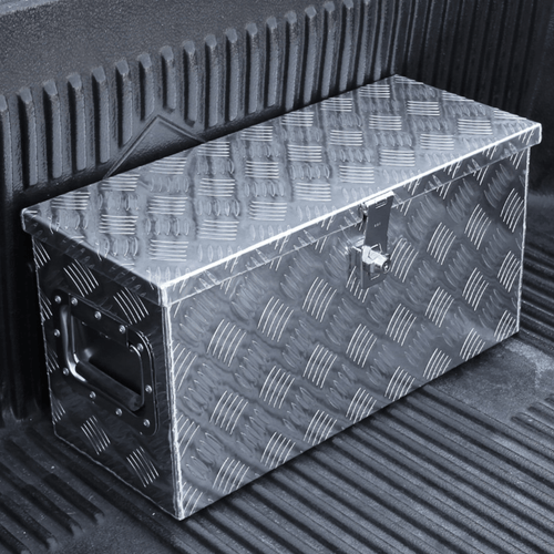Heavy Duty Full Size Aluminum Truck Bed Tool Storage Chest Box 30" - Merchandise Plug