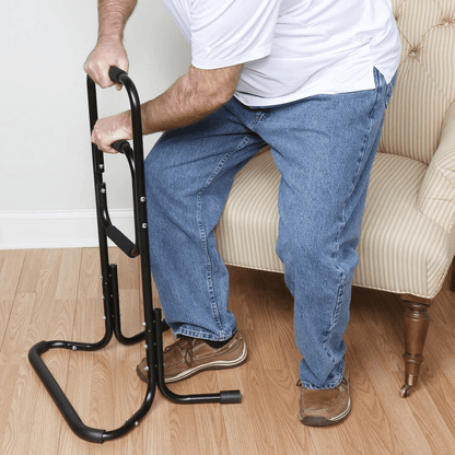 Heavy Duty Freestanding Senior Handicapped Metal Bed Guard Rail - Merchandise Plug