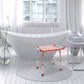 Ergonomic Adjustable Wooden Teak Corner Shower Bath Chair Seat
