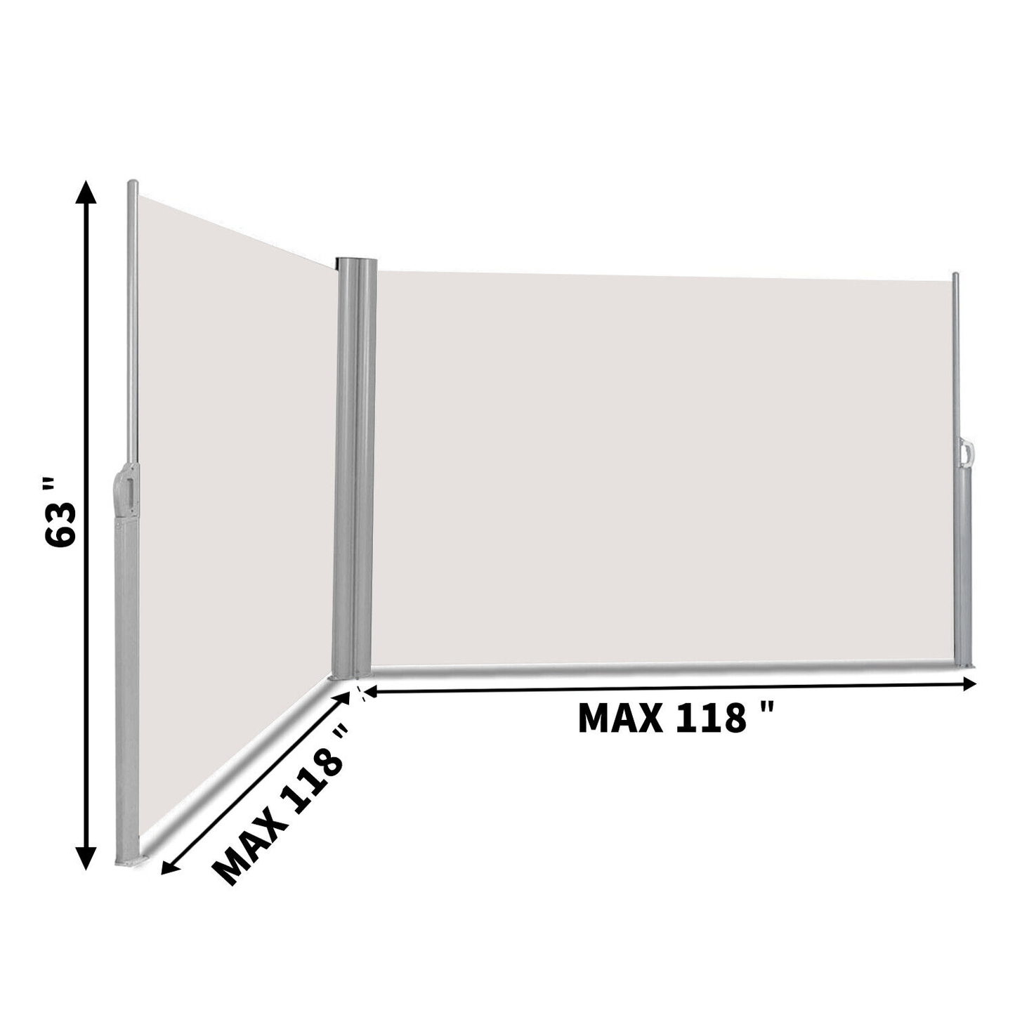 Retractable Outdoor Garden Patio Porch Deck Sunset Shade Side Awning - Merchandise Plug