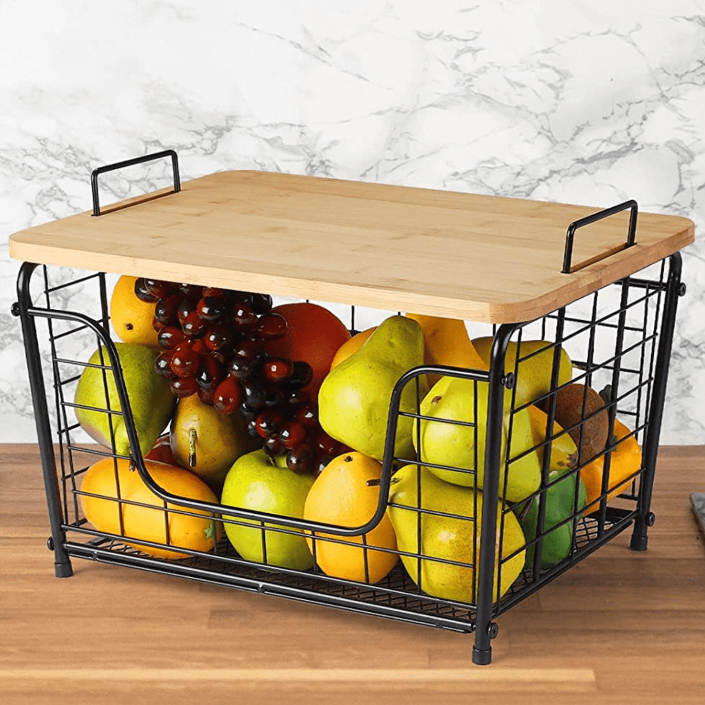 Modern Countertop Fruit And Vegetable Wire Storage Container Basket - Merchandise Plug