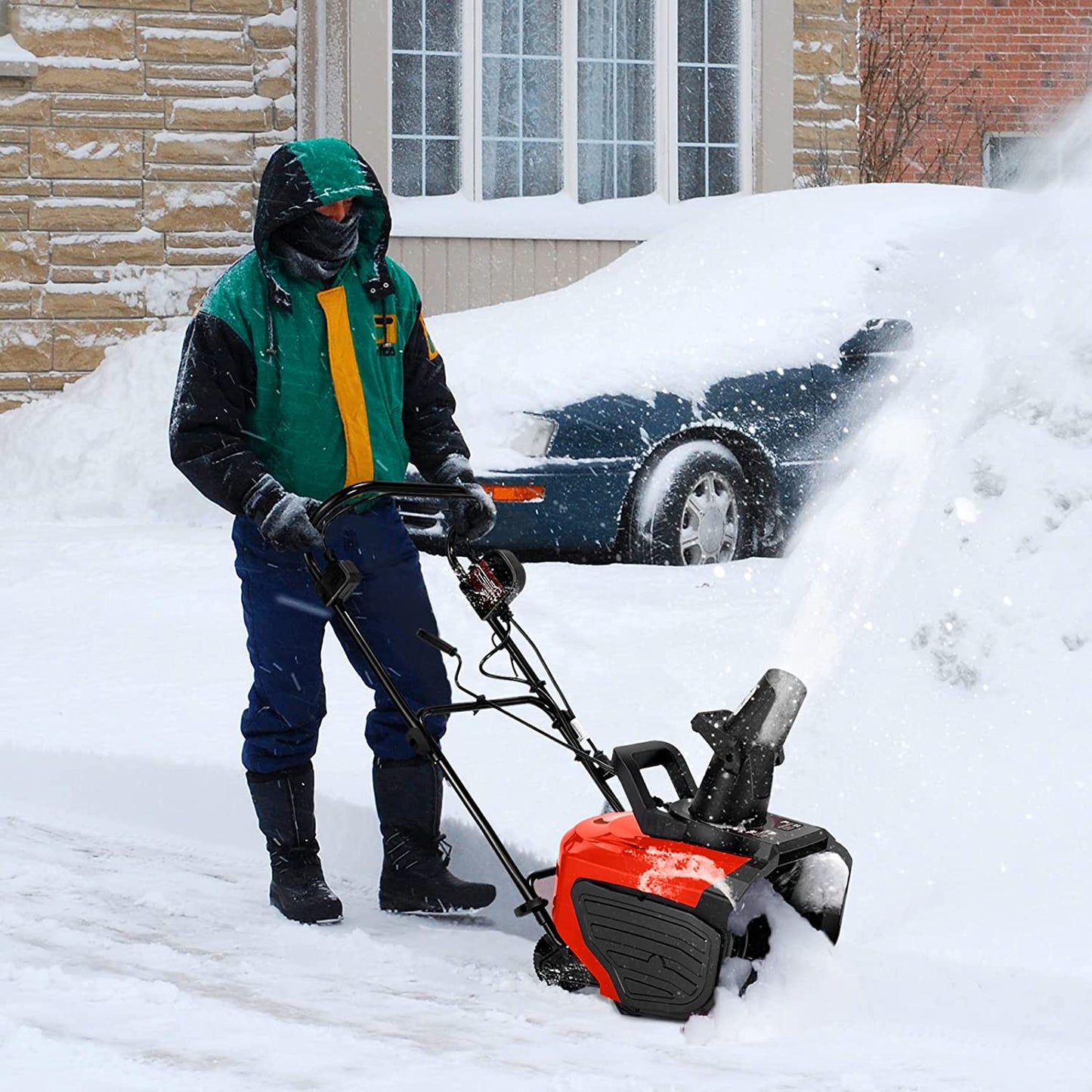 High Powered Electric Corded Snow Shovel Thrower Blower - Merchandise Plug