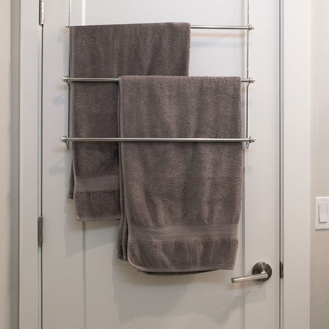 Over The Door Bathroom Towel Bar Rack Holder - Merchandise Plug