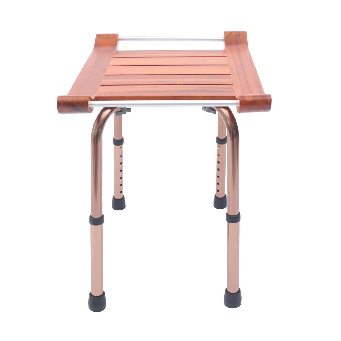 Ergonomic Adjustable Wooden Teak Corner Shower Bath Chair Seat