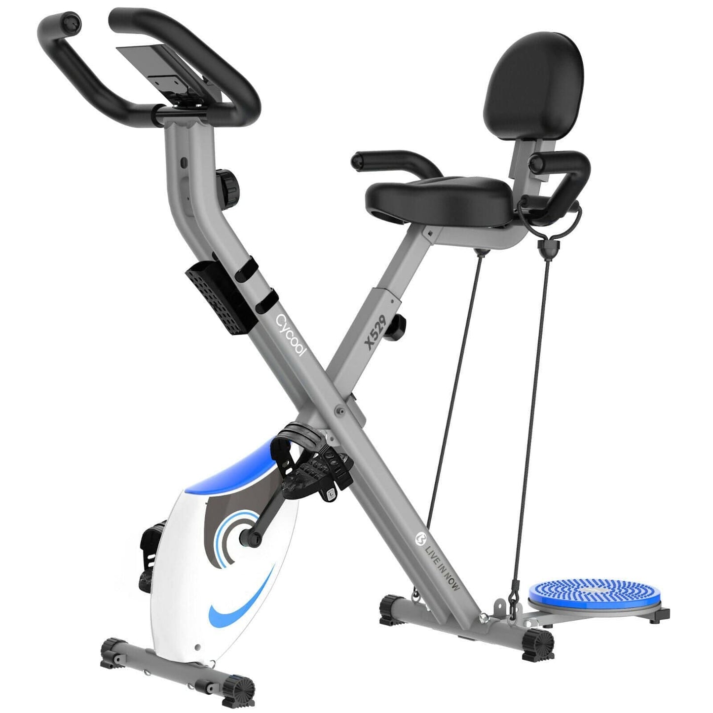 Compact Recumbent Stationary Home Fitness Exercise Bike - Merchandise Plug