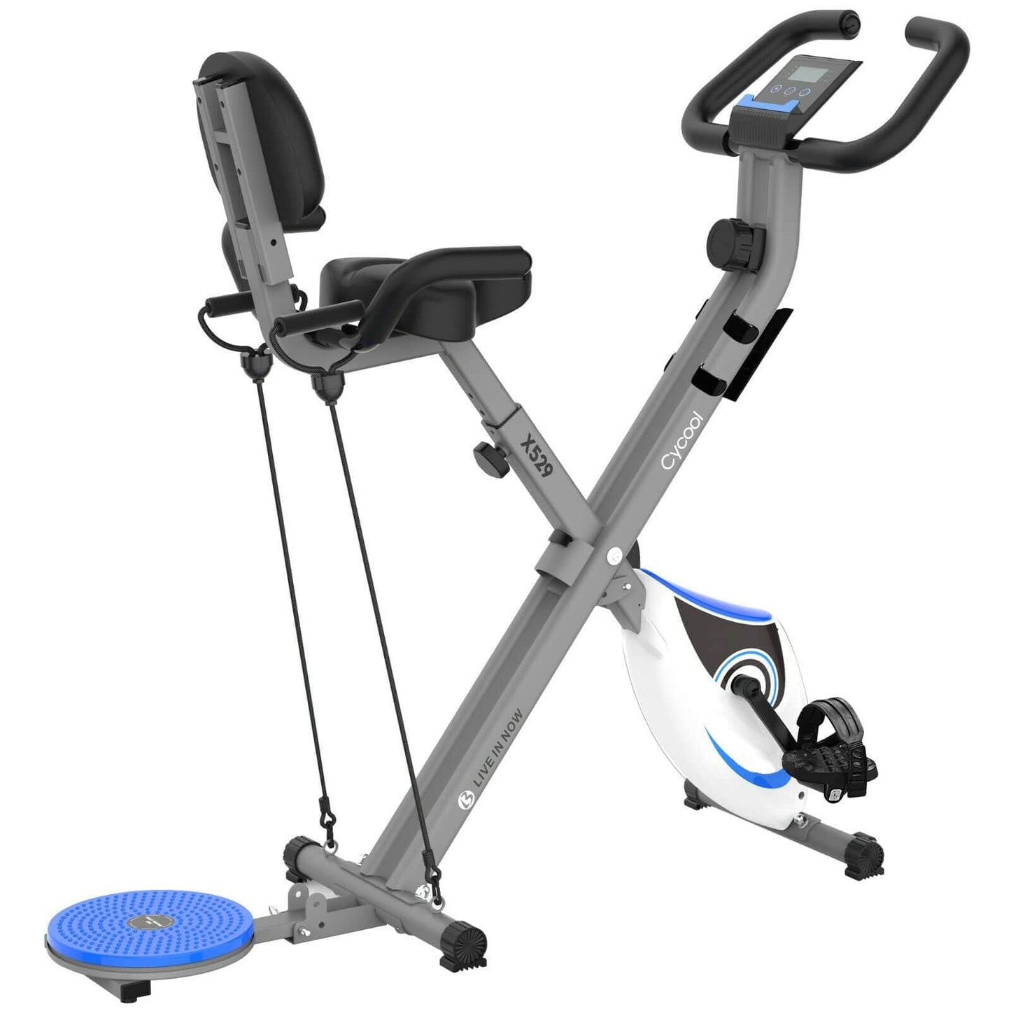 Compact Recumbent Stationary Home Fitness Exercise Bike - Merchandise Plug