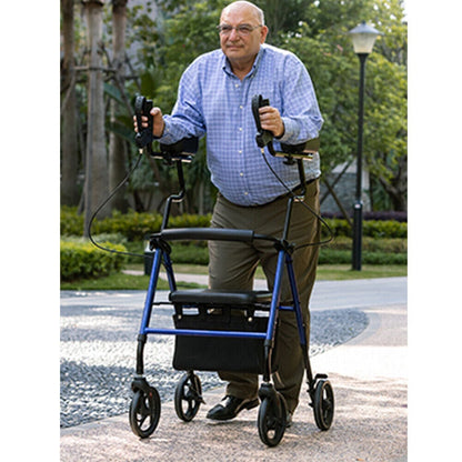 Sturdy Rollator Walker With Seat For Elderly