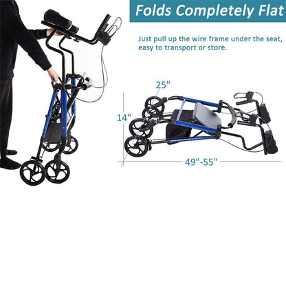 Sturdy Rollator Walker With Seat For Elderly