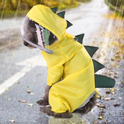 Waterproof Dinosaur Dog Rain Coat With Hood - Merchandise Plug