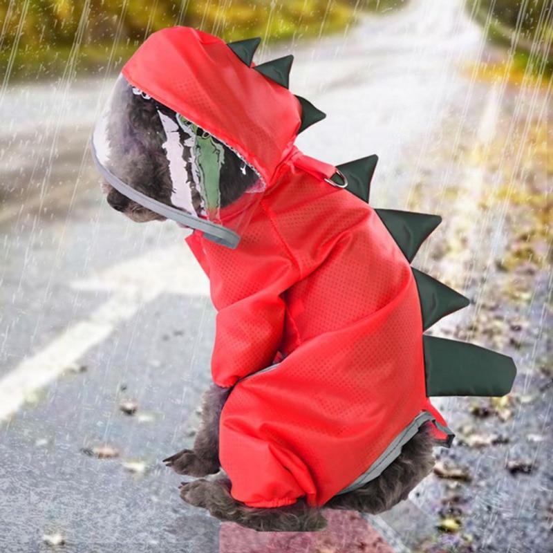 Waterproof Dinosaur Dog Rain Coat With Hood - Merchandise Plug