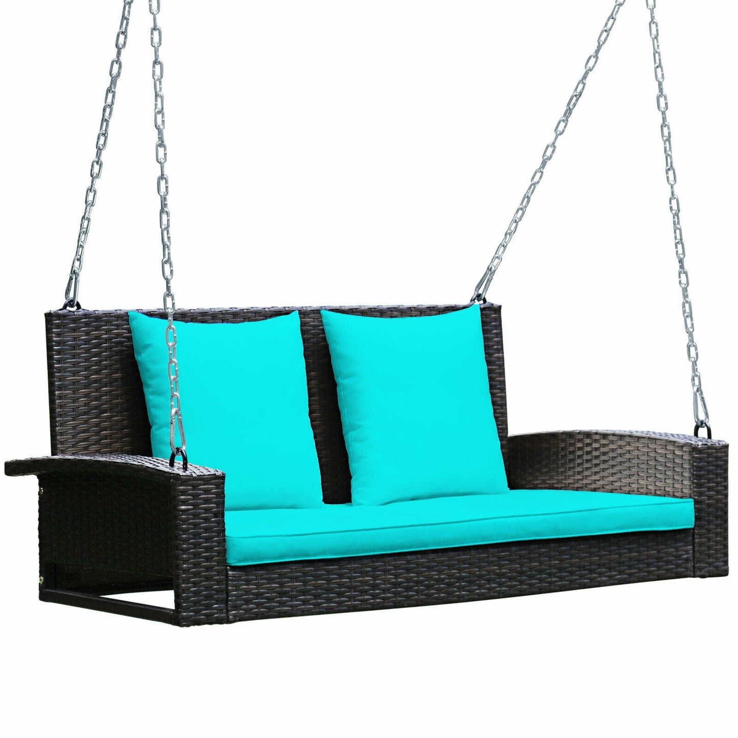 Luxury Outdoor Garden Porch Patio Wicker Bench Swing - Merchandise Plug