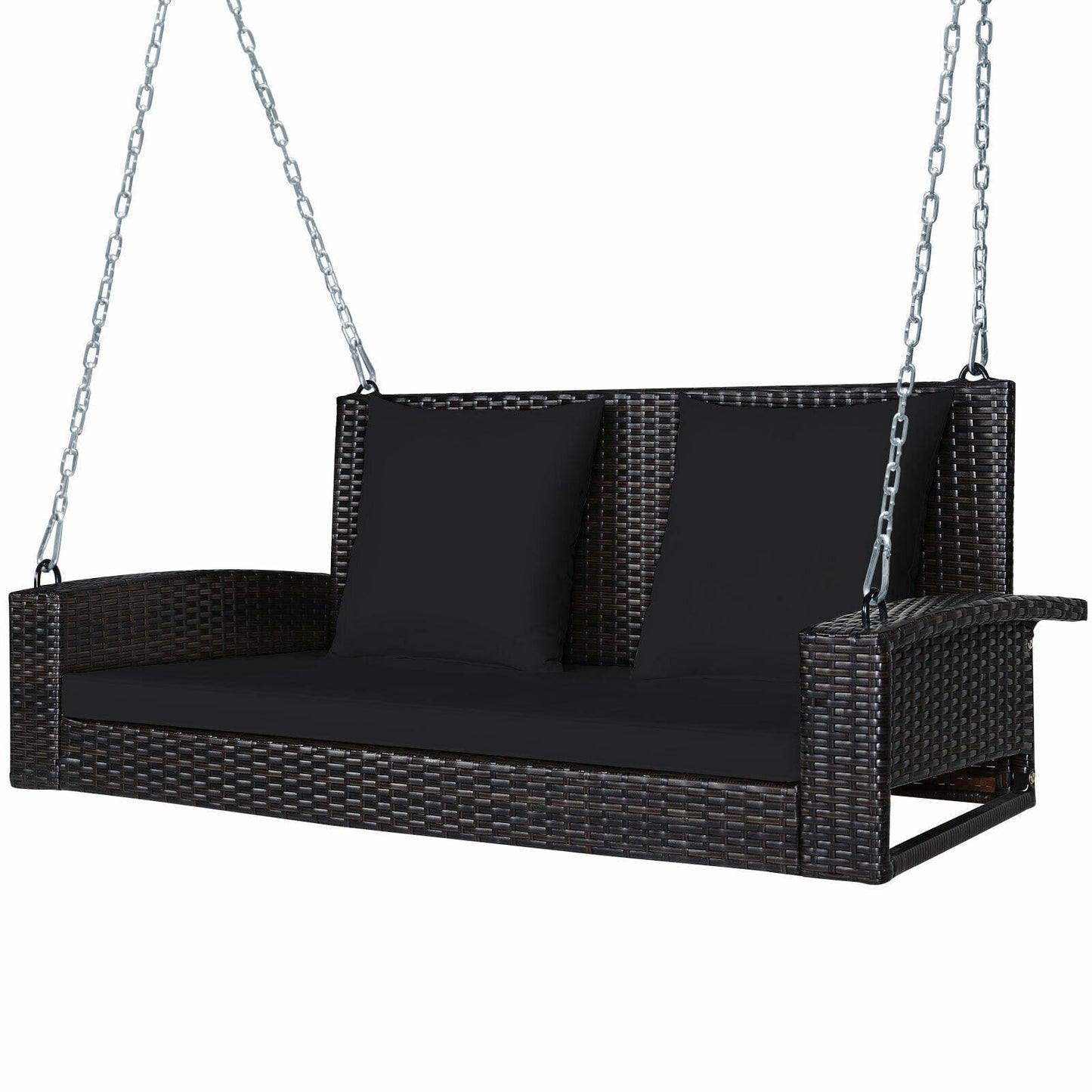 Luxury Outdoor Garden Porch Patio Wicker Bench Swing - Merchandise Plug