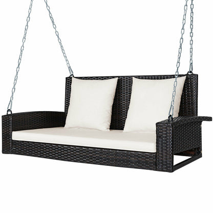 Luxury Outdoor Garden Porch Patio Wicker Bench Swing - Merchandise Plug