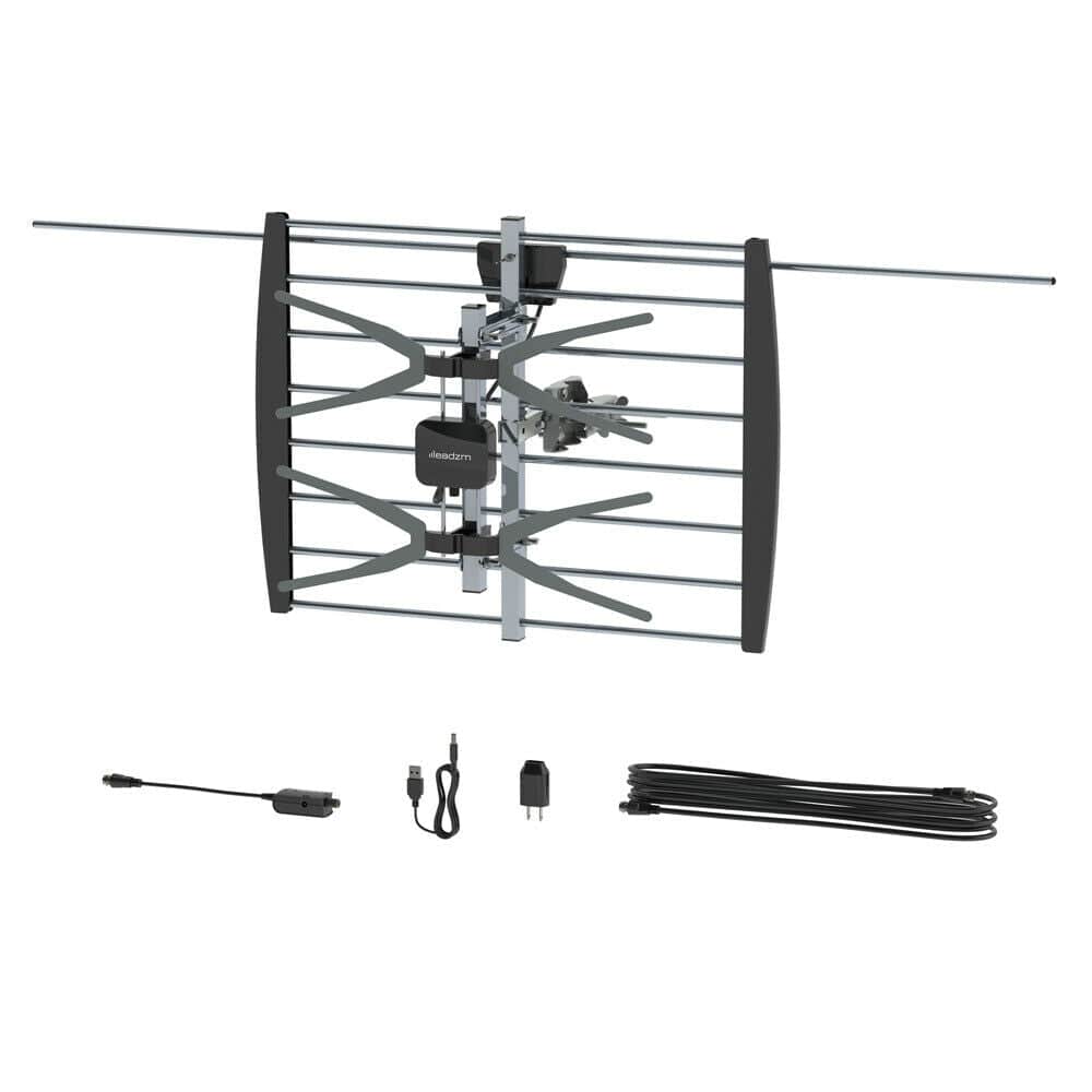 Long Distance Amplified Outdoor Digital TV Antenna 140 Miles - Merchandise Plug