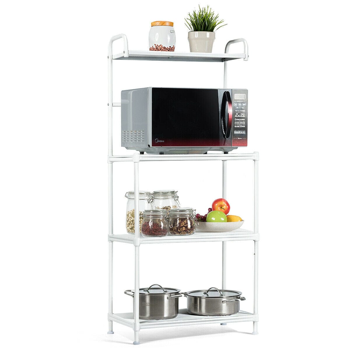 Stainless Steel Kitchen Microwave Storage Cart Utility Stand - Merchandise Plug