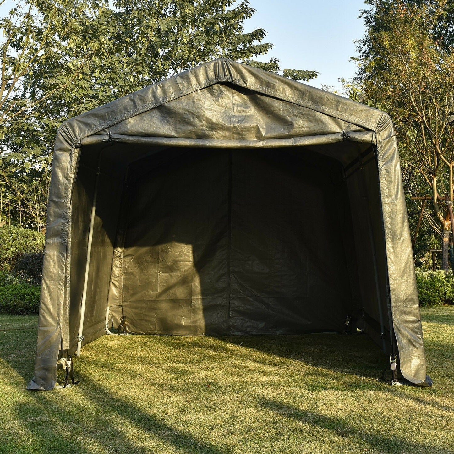 Large Portable Enclosed Covered Carport Canopy Garage Tent - Merchandise Plug