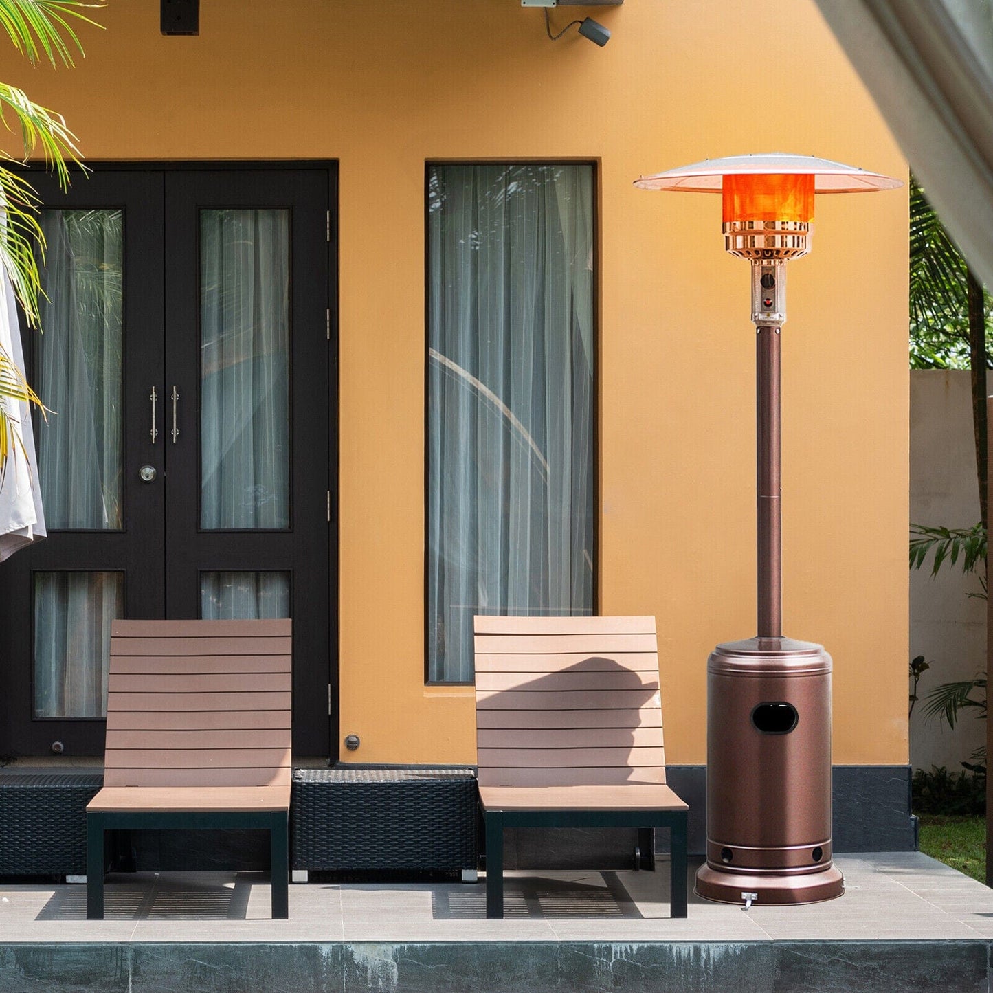 Tall Gas Propane Outdoor Deck Patio Lamp Heater 4800 BTU - Merchandise Plug