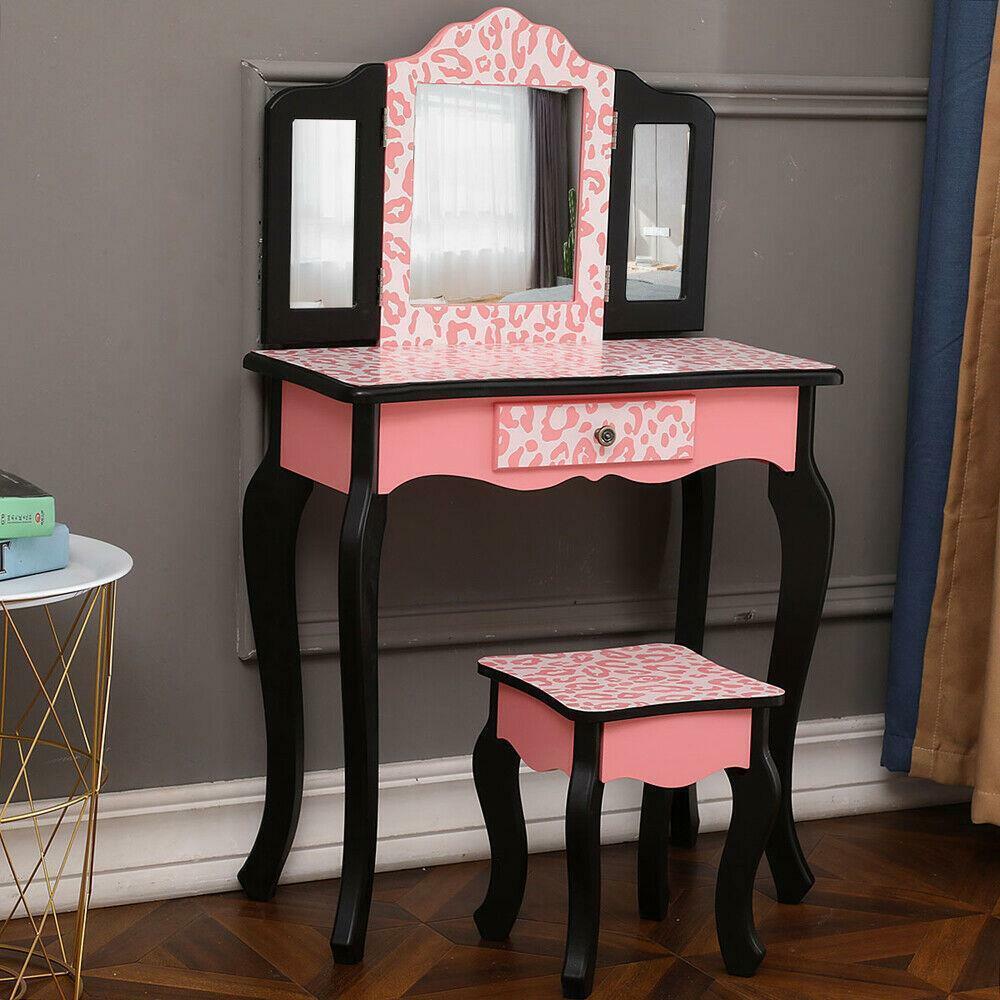 Kids Play Mirror Make Up for Vanity Drawer Table Set - Merchandise Plug