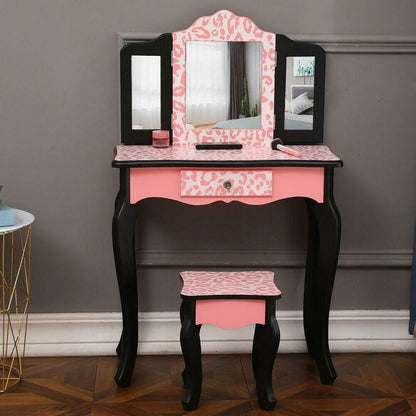 Kids Play Mirror Make Up for Vanity Drawer Table Set - Merchandise Plug