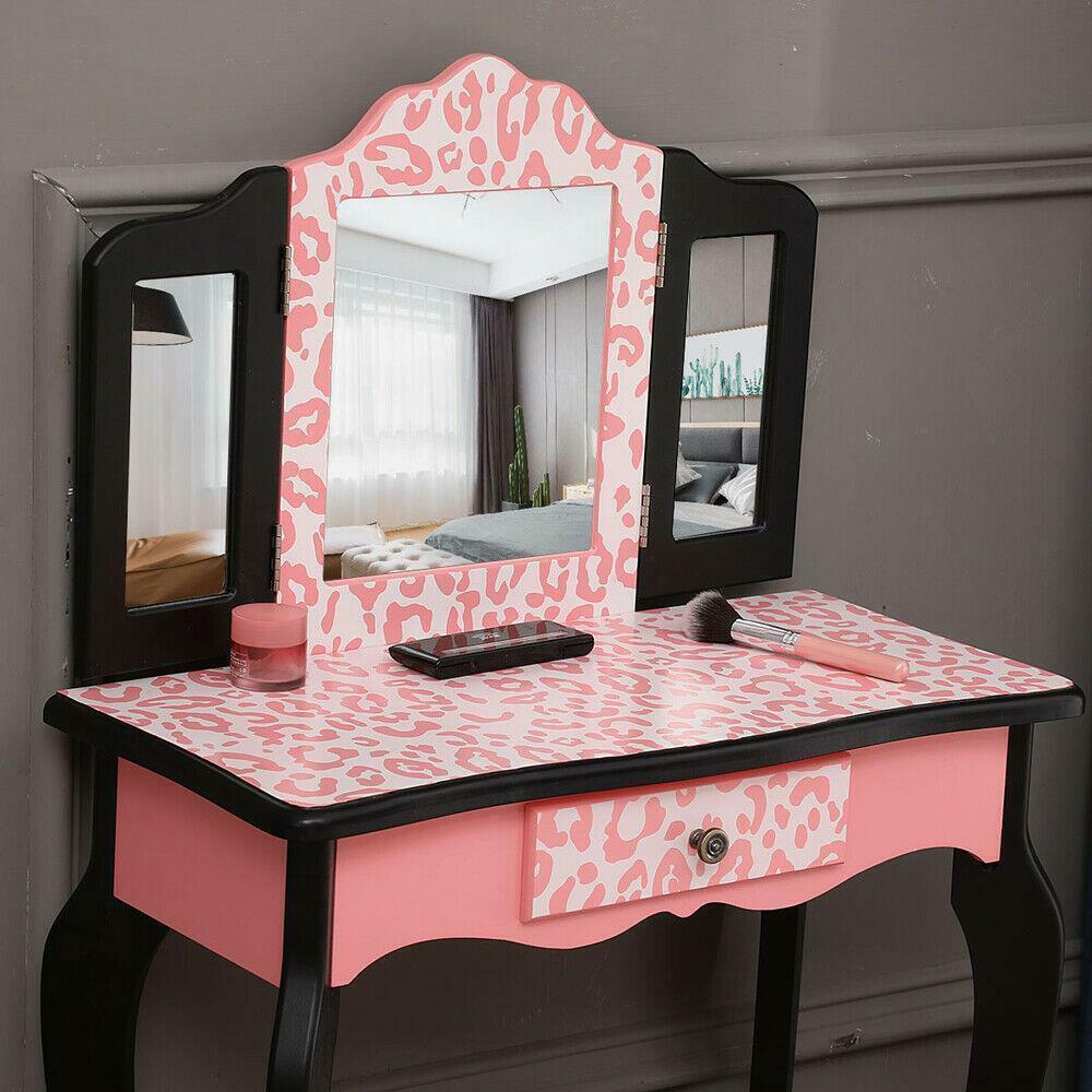 Kids Play Mirror Make Up for Vanity Drawer Table Set - Merchandise Plug