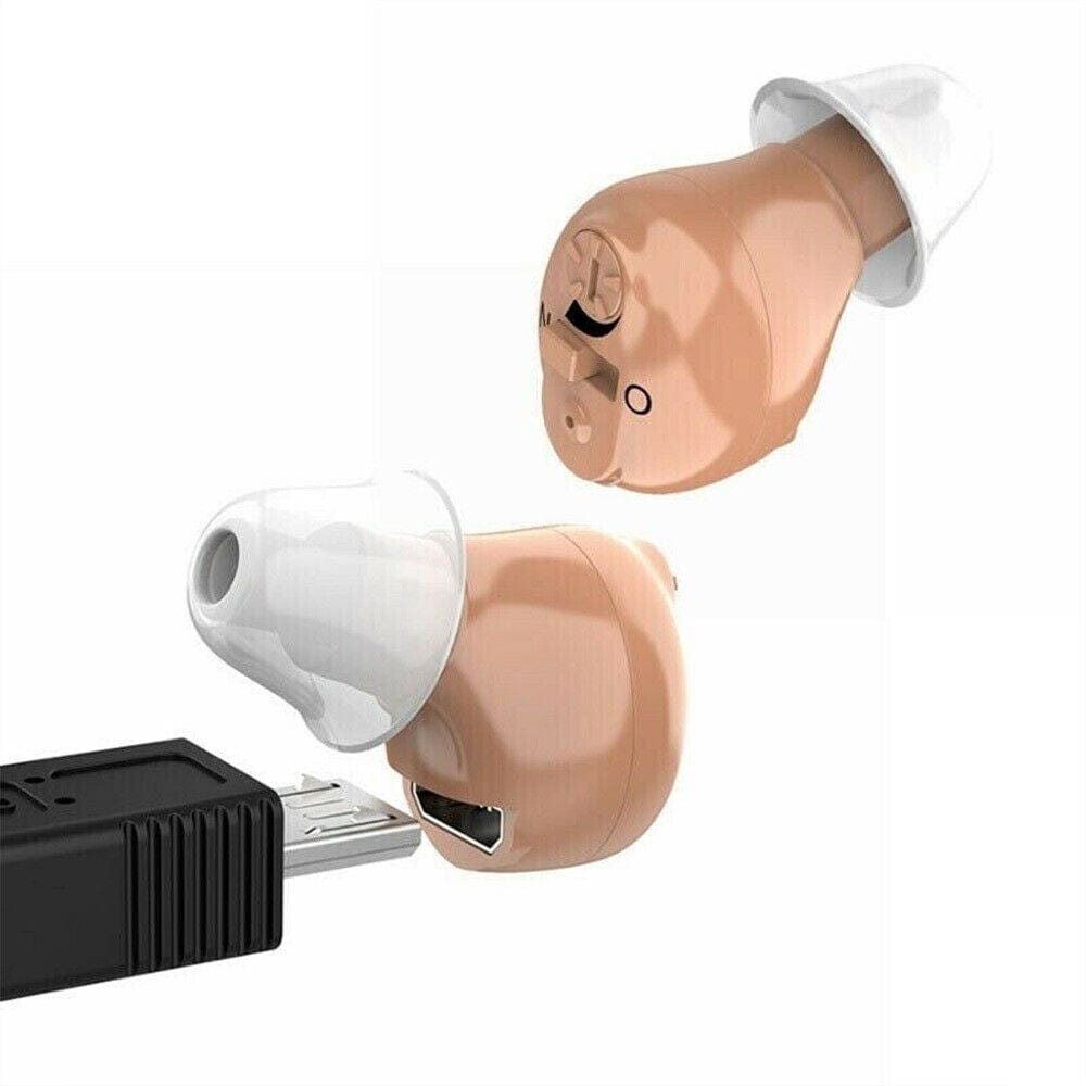 USB Rechargeable Invisible In Ear Sound Amplifier Hearing Aids - Merchandise Plug