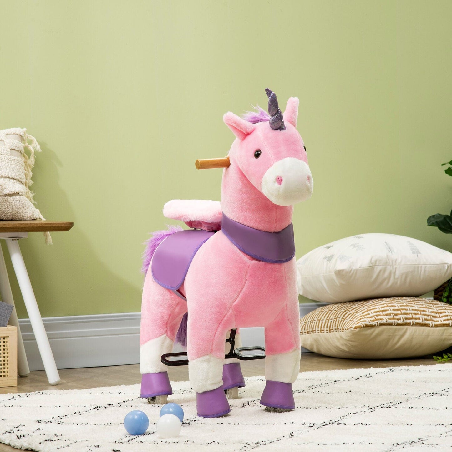 Premium Kids Wheeled Ride On Unicorn Rocking Horse Toy - Merchandise Plug