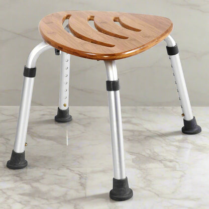 Modern Bamboo Adjustable Waterproof Corner Shower Bench Stool Seat - Merchandise Plug