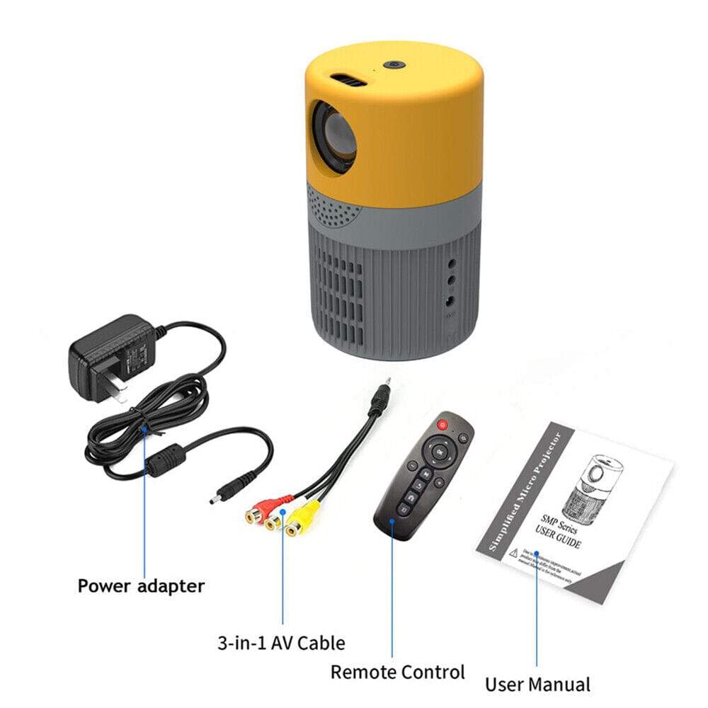 4K Mini Portable LED Movie Projector - Merchandise Plug