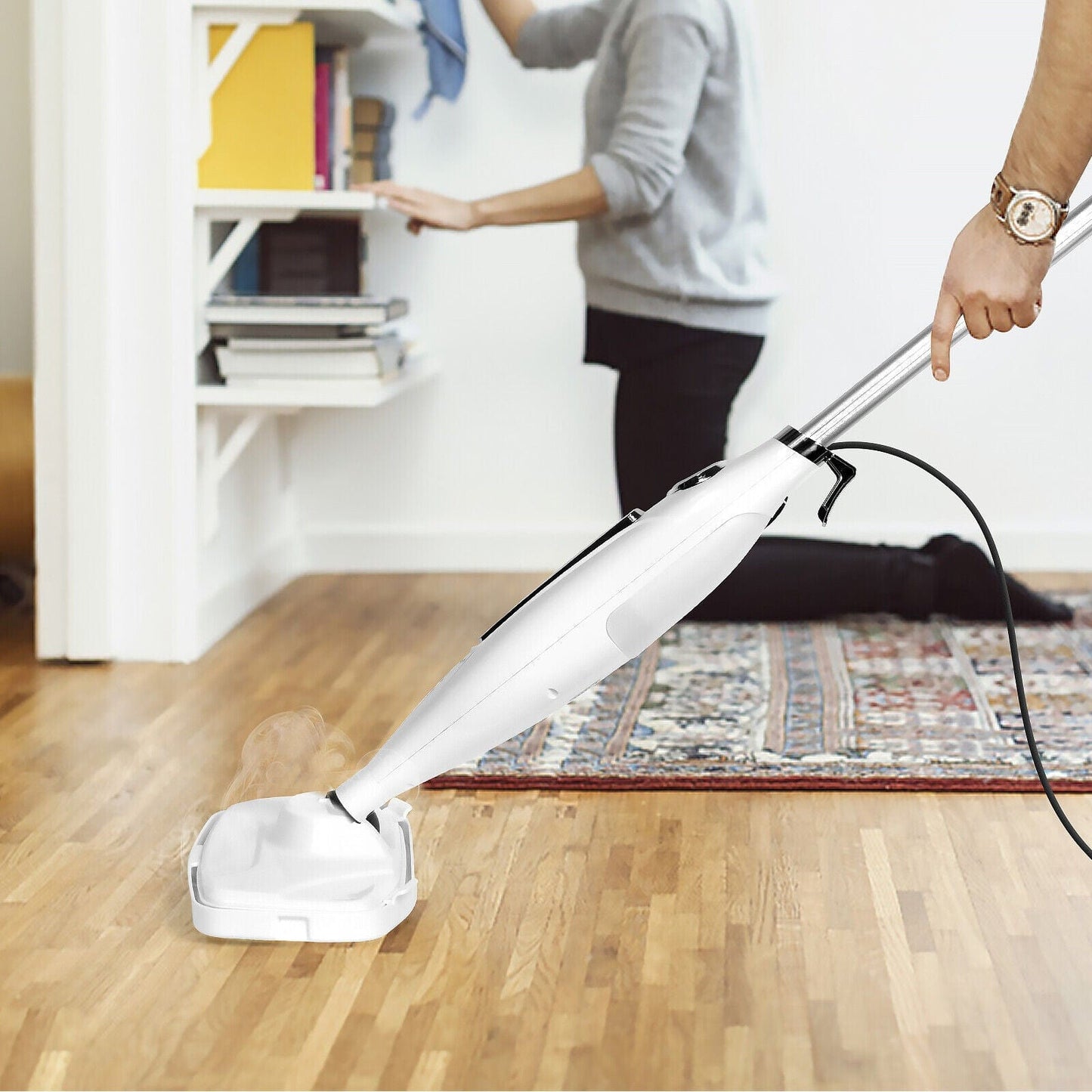 Ergonomic Handheld Tile / Hardwood Floor Steam Mop Cleaner - Merchandise Plug