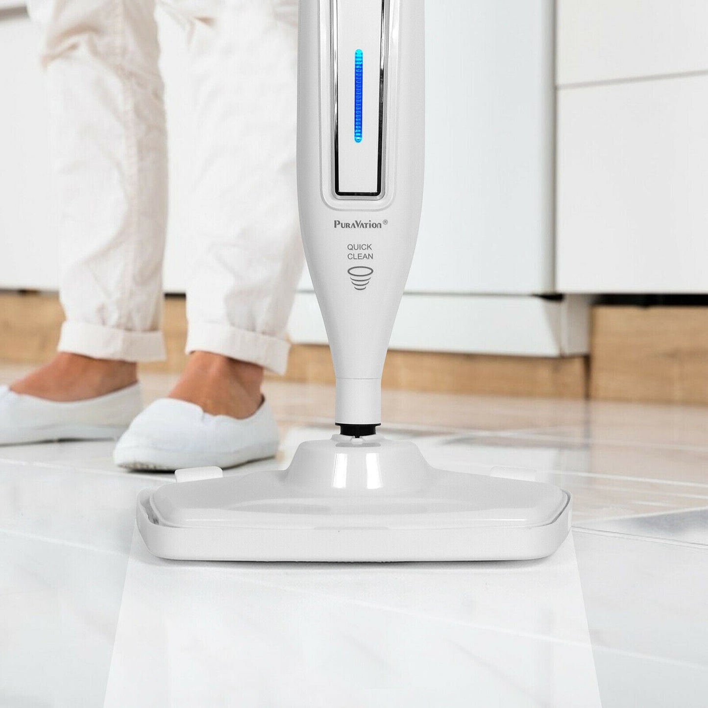 Ergonomic Handheld Tile / Hardwood Floor Steam Mop Cleaner - Merchandise Plug